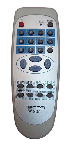 Imagen 1 de 4 de Control Remoto Compatible Con Recco W-80a