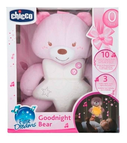 Imagen 2 de 2 de Chicco Luz De Noche Goodnight Bear Pink 91561 Ch