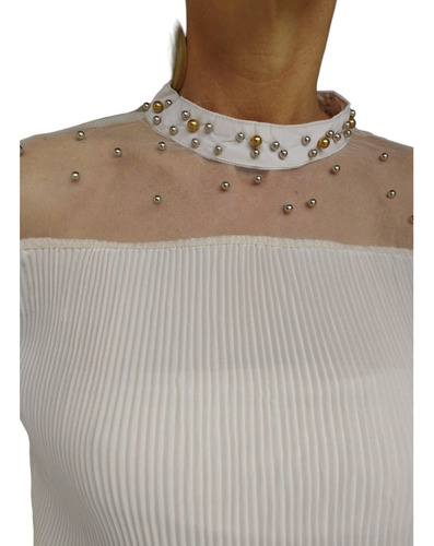 Blusa Fiesta Noche Mujer Plisada