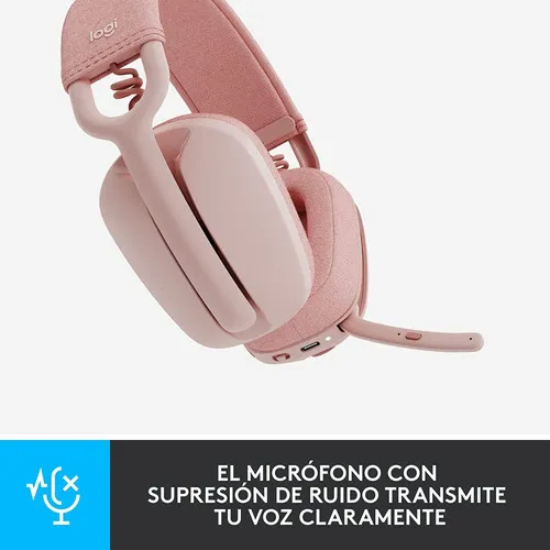 Auriculares Inalámbricos Over-ear Logitech Zone Vibe 100 Color Rosa