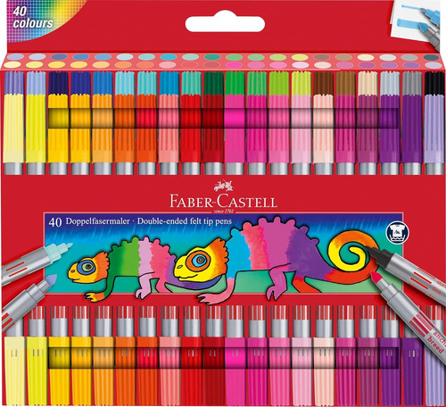 Marcadores Doble Punta Surtidos Faber Castell X40  Rotulador