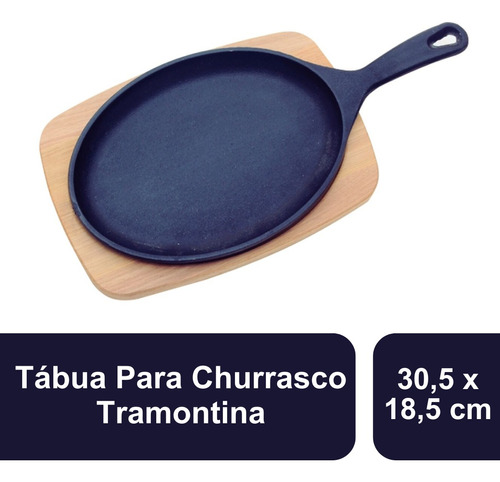 Tábua Para Churrasco Mix Gril Oval 30,5 X 18,5 Cm Tramontina