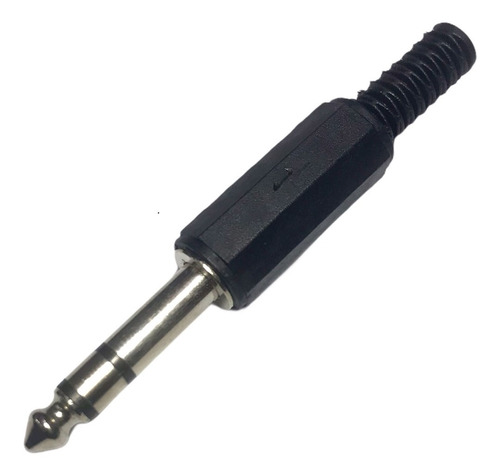 10 Unidades Ficha Plug 6,5 Mm Stereo Plastico  Soldar Cable