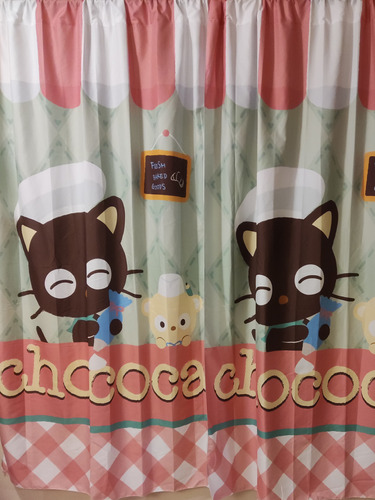 2 Cortinas Decorativas Chococat. Marca Azteca  