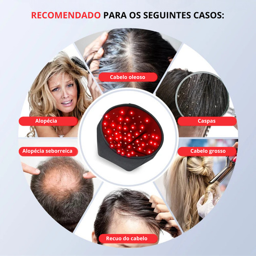 Capacete Laser Led Cresce Cabelo Antiqueda Tratamento Diodo