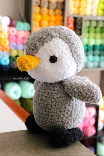 Peluche De Pingüino Tejido A Mano Amigurumi