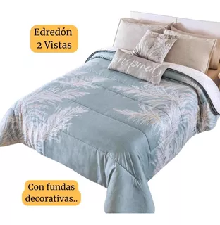 Edredón King Size Plumas Azul + Fundas Vianney