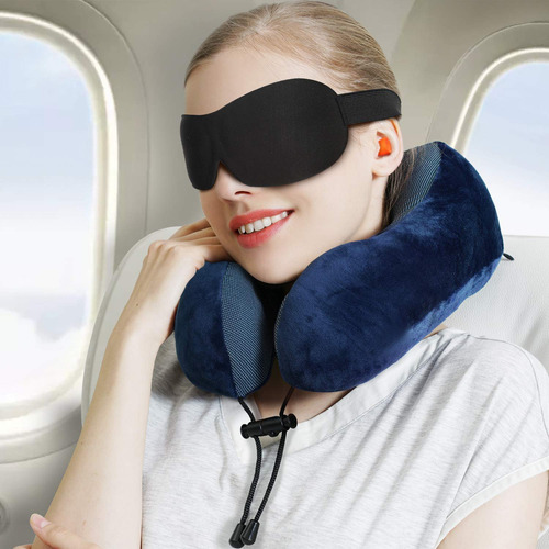 Almohada De Viaje, Viscoelástica De Espuma De Memoria
