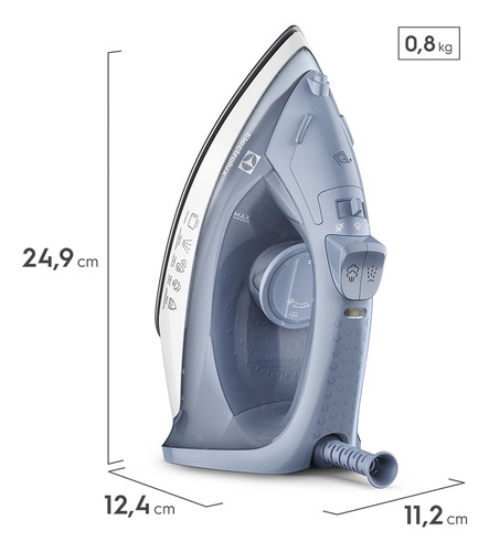Ferro De Passar A Vapor E A Seco Electrolux Efficient (esi10