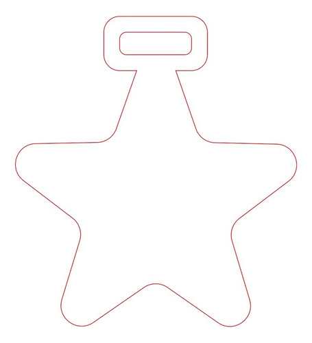 Medalla Acrílico Estrella Transparente 3mm 6cm Pack 30