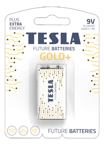 Bateria 9v Tesla Gold+ - La Mayor Duración Y Tecnología