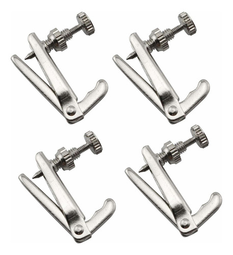 Lq Industrial Violín Fino Tuner 4pcs Plata Acero Inoxidab