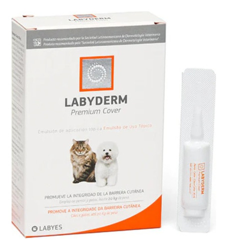 Labyderm Premium Cover Repara Piel Perros Gatos 2 Ml Labyes