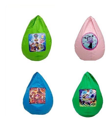 Imagen 2 de 7 de Puff De Niño Con Lámina - La Casa Del Puff