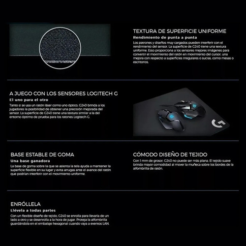 Combo Logitech Gamer Mouse Inalámbrico G305 + Pad Mouse G240