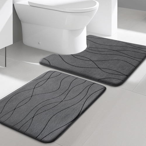 Tapetes De Baño De Espuma Viscoelástica, 2 Piezas