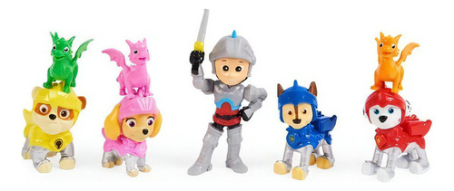 Paw Patrol Rescue Knights Set Muñeco Ryder + 8 Figuras Ed