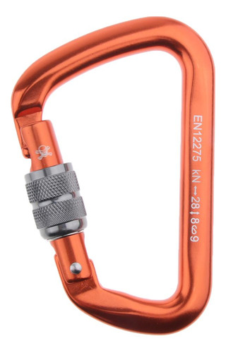 28kn Carabiner Locking Spring Cerradura De Tornillo Naranja