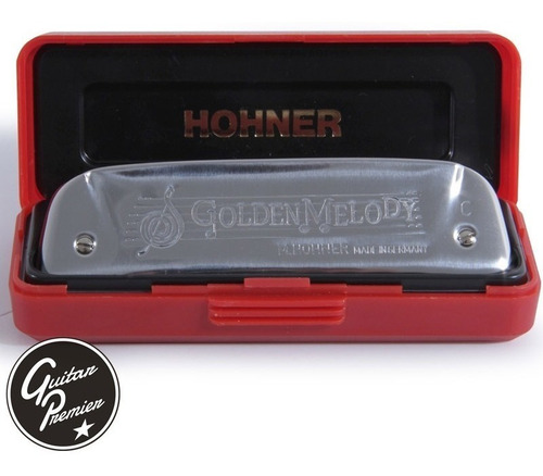 Armonica Hohner Golden Melody Profesional Estuche Lecciones