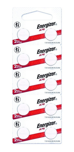 Imagen 8 de 10 de Pila A76 Energizer Alcalina Blister X10 Un Relojes Alarmas