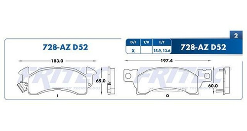 Balata Fritec Delta 88 4.3 1977 1978 1979 1980 1981 1982