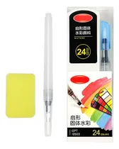 Comprar Set De Pintura De Acuarela Con Pincel De Agua Y 24 Colores