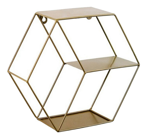 Estantes De Pared De Hierro Forjado Flotante Hexagonal,