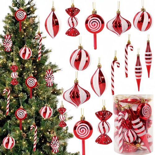 Colgante De Caramelo Con Forma De Árbol De Navidad, 14 Unida