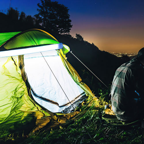 Linterna De Campamento Inflable Plegable Para Viaje, Acampad
