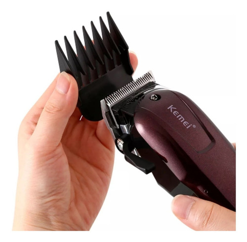 Maquina De Corte Cabelo Kemei 2600 Bivolt Sem Fio Profi + Nf