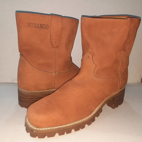 Durango Botas Botines Piel En Gamuza Genuina Acojinadas 28mx