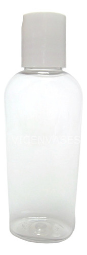 25 Pz Envase Plastico Botella Pet 60ml Oval Con Tapa Disktop