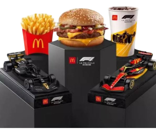 Fórmula 1 (f1) Mcdonald's 2025 Kit 2 Miniaturas Novo Preto