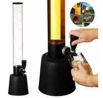 Dispensador de jirafa de cerveza, dispensador de torre Mimosa de 100 onzas  / 3.2 cuartos de galón con tubo de hielo y luz LED, dispensador de torre de