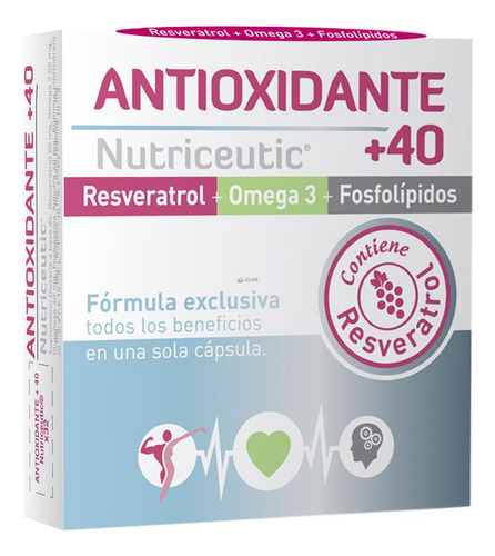 Nutriceutic Antioxidante +40 Rendimiento Fisico 32 Capsulas