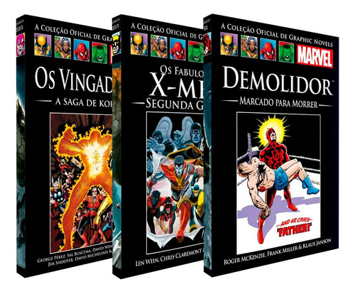 Imagem 3 de 9 de Kit Marvel - 4 Graphic Novel - Salvat Capa Preta Ou Vermelha