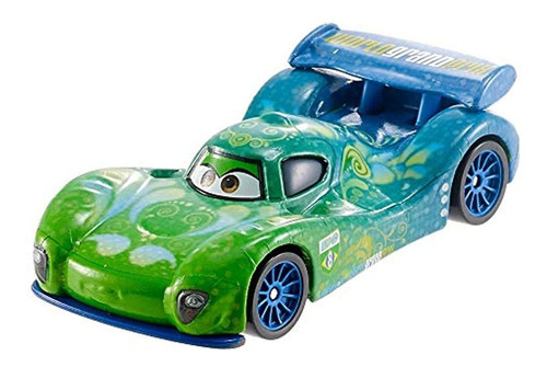 Carro De Juguete A Escala 1:55 Pixar Cars, Verde Azulado