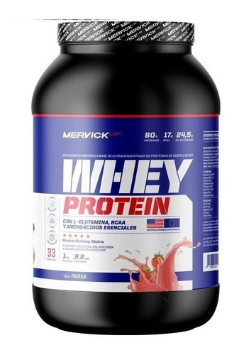 Whey Protein Mervick 1kg Glutamina Bcaa