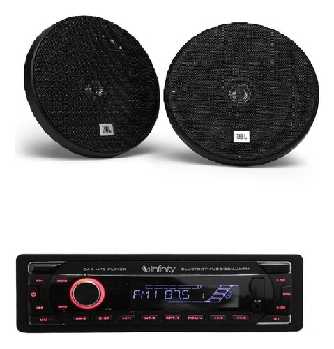 Paquete Bocinas Jbl De 6.5 Stage1621+auto Estéreo Infinity