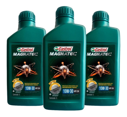 Kit Com 3 Óleo De Motor Castrol Magnatec 10w30