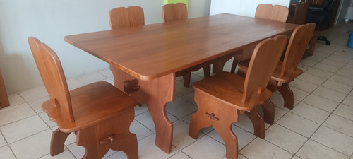 Juego De Comedor De Pardillo De 6 Puestos Nuevo 