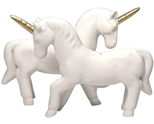 Unicornio De Porcelana Juego De Salero Y Pimentero