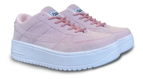 Tenis Panam Choclo Ultraligero Plataforma Rosa Moda Casual