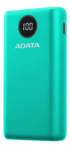 Power Bank Adata 20000mah Ap20000qcd-dgt-cgn Color Turquesa