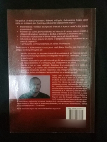 Libro Coaching Para Emprender Gregory Cajina (Usado)