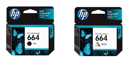 Kit Cartuchos De Tinta Hp 664 Original Negro Y Tricolor
