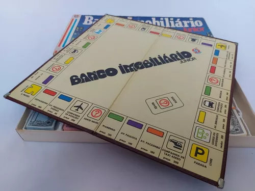 Brinquedos Raros - Tabuleiro do Jogo Banco Imobiliário Junior Ano 1980