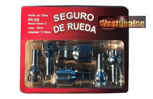 Imagen 2 de 7 de Tuercas De Seguridad Antirrobo Chevrolet Renault Bmw Rueda