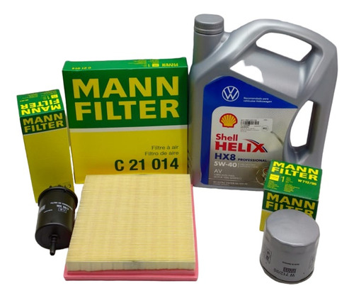 Kit Filtros + Aceite Helix Hx8 5w 40 Fox/golf/virtus/polo Ii