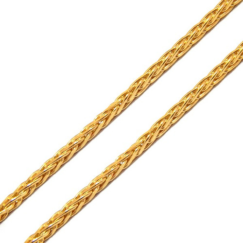 Corrente Colar Cordão Maciço Ouro 18k Palmeira 45cm